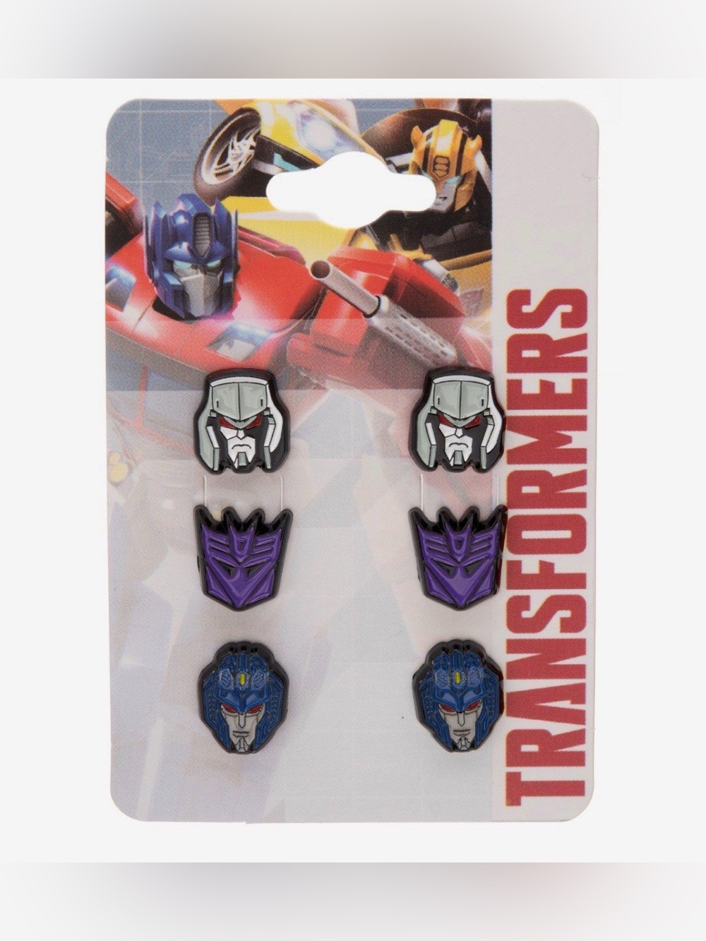 NWT Hot Topic Hasbro Transformers stud earrings 3 pack